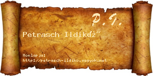 Petrasch Ildikó névjegykártya
